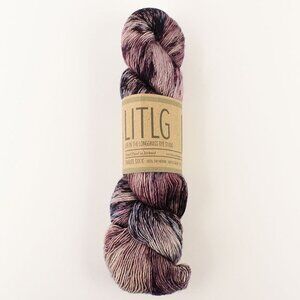 LITLG Singles Sock Yarn 100% Merino Wool Hand Dyed Meralei Purple